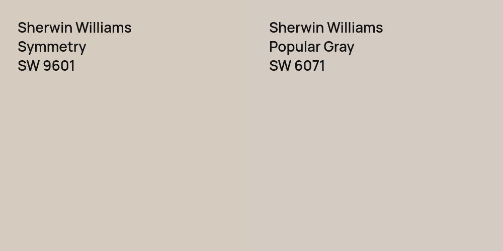 Sherwin Williams Symmetry vs. Sherwin Williams Popular Gray