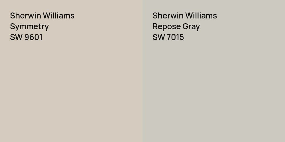 Sherwin Williams Symmetry vs. Sherwin Williams Repose Gray