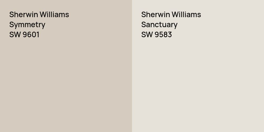 Sherwin Williams Symmetry vs. Sherwin Williams Sanctuary