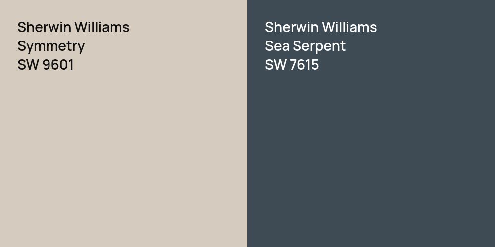 Sherwin Williams Symmetry vs. Sherwin Williams Sea Serpent