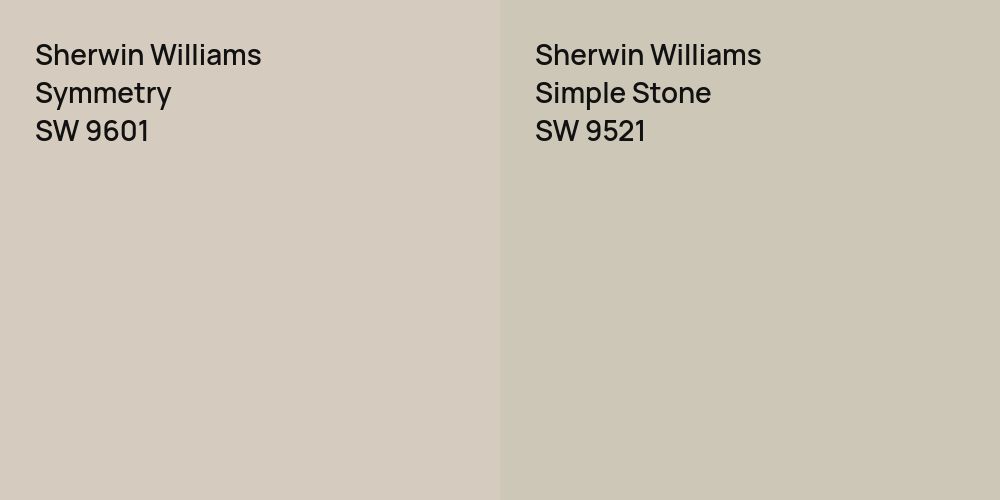 Sherwin Williams Symmetry vs. Sherwin Williams Simple Stone