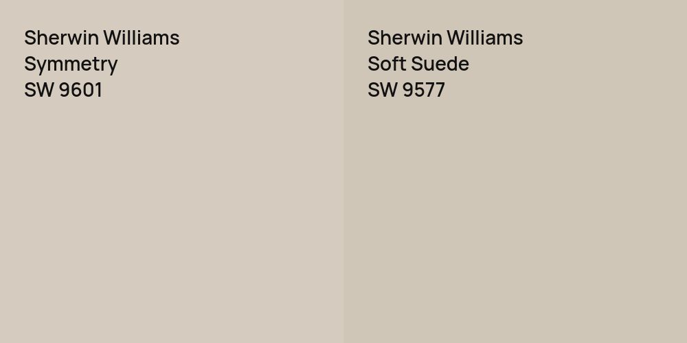 Sherwin Williams Symmetry vs. Sherwin Williams Soft Suede