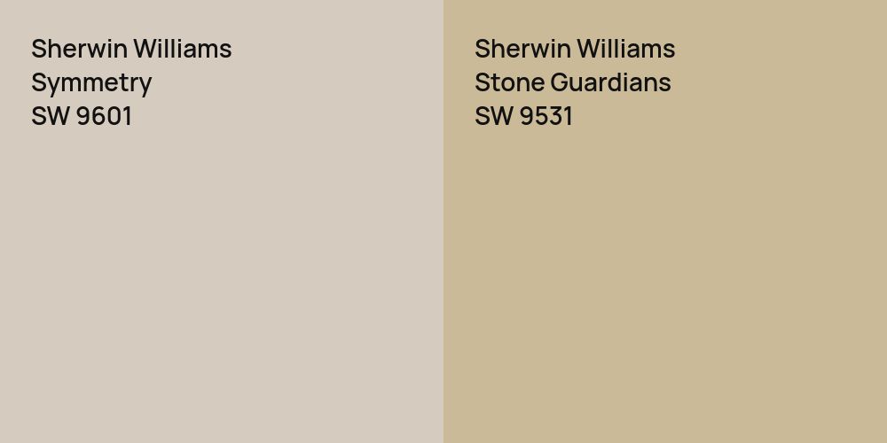 Sherwin Williams Symmetry vs. Sherwin Williams Stone Guardians