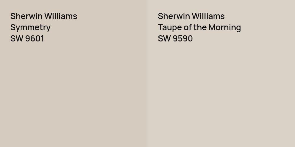 Sherwin Williams Symmetry vs. Sherwin Williams Taupe of the Morning