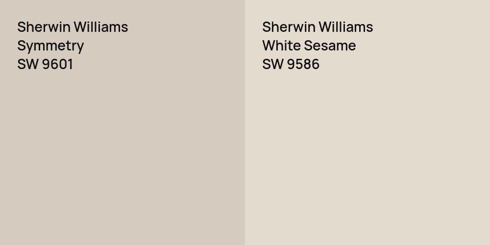 Sherwin Williams Symmetry vs. Sherwin Williams White Sesame