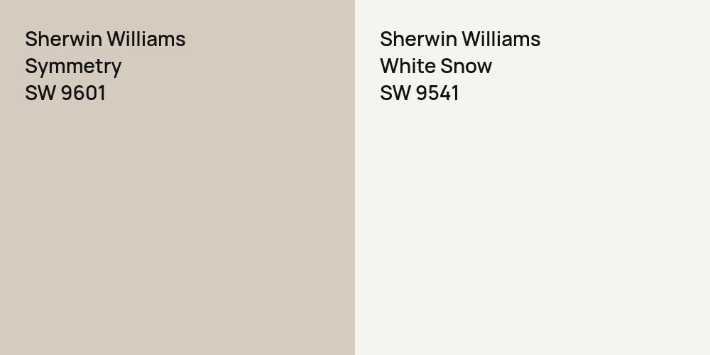 Sherwin Williams Symmetry vs. Sherwin Williams White Snow