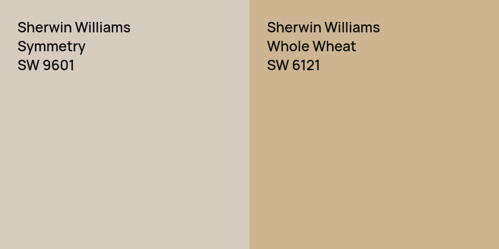 Sherwin Williams Symmetry vs. Sherwin Williams Whole Wheat