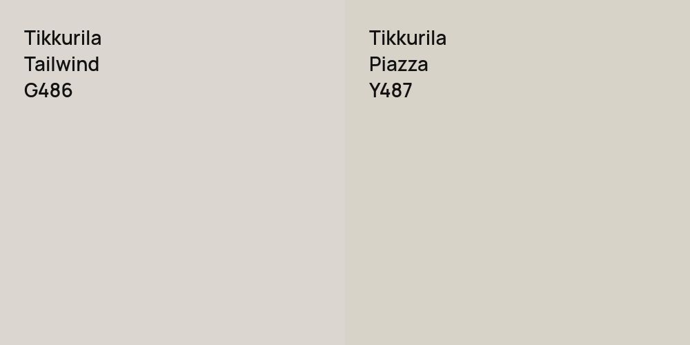 Tikkurila Tailwind vs. Tikkurila Piazza