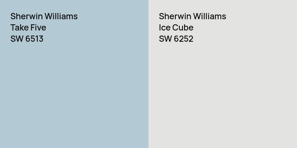 Sherwin Williams Take Five vs. Sherwin Williams Ice Cube