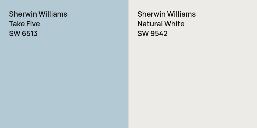 Sherwin Williams Take Five vs. Sherwin Williams Natural White