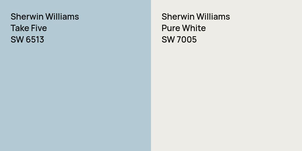 Sherwin Williams Take Five vs. Sherwin Williams Pure White