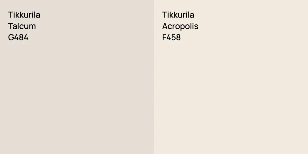 Tikkurila Talcum vs. Tikkurila Acropolis