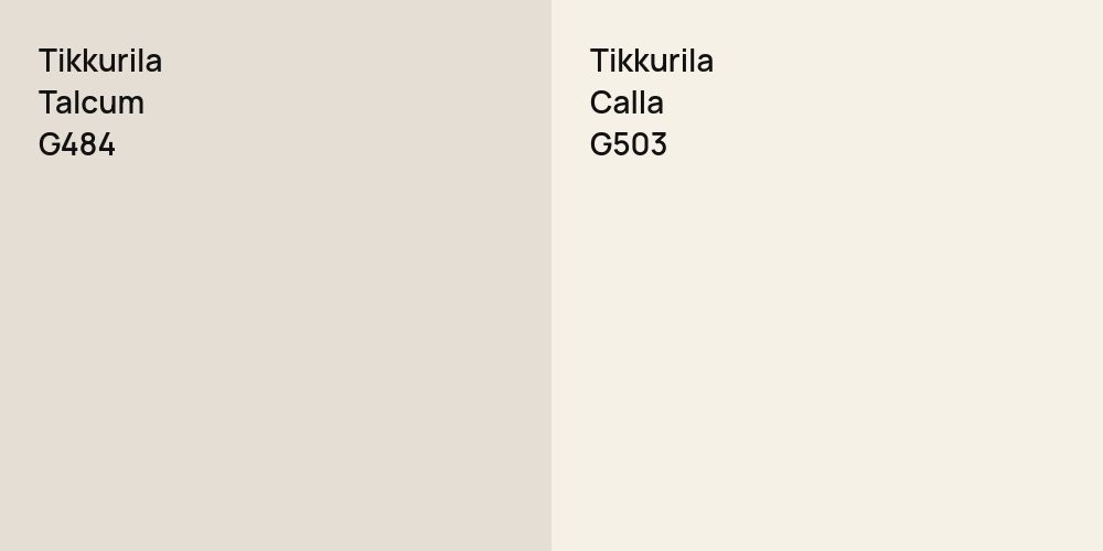 Tikkurila Talcum vs. Tikkurila Calla