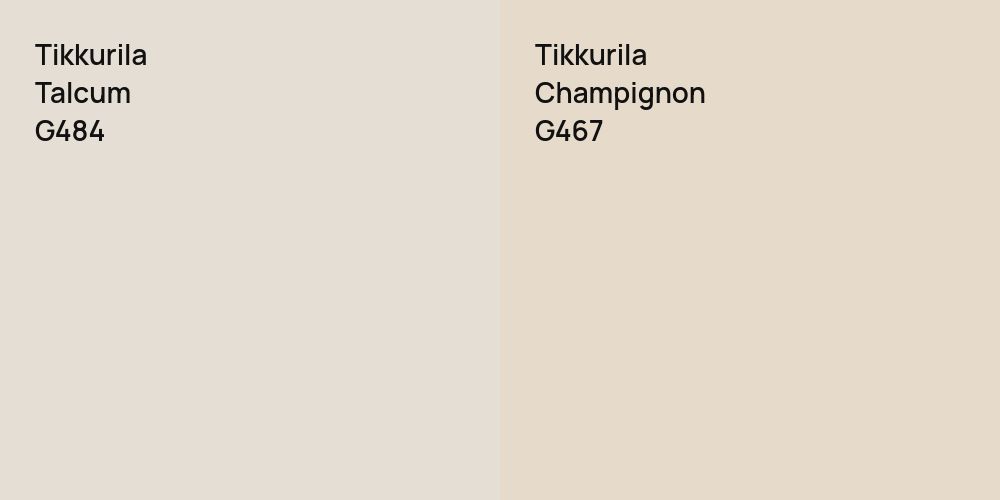 Tikkurila Talcum vs. Tikkurila Champignon