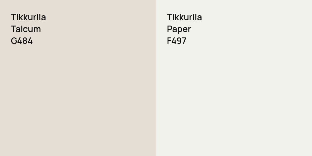 Tikkurila Talcum vs. Tikkurila Paper