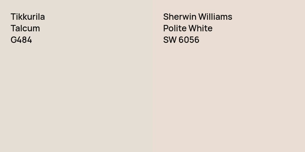 Tikkurila Talcum vs. Sherwin Williams Polite White