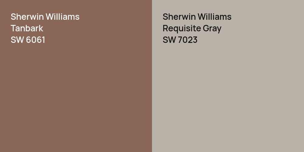 Sherwin Williams Tanbark vs. Sherwin Williams Requisite Gray