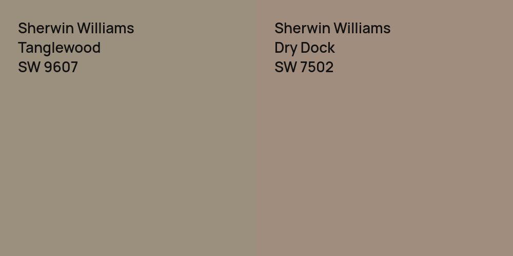 Sherwin Williams Tanglewood vs. Sherwin Williams Dry Dock