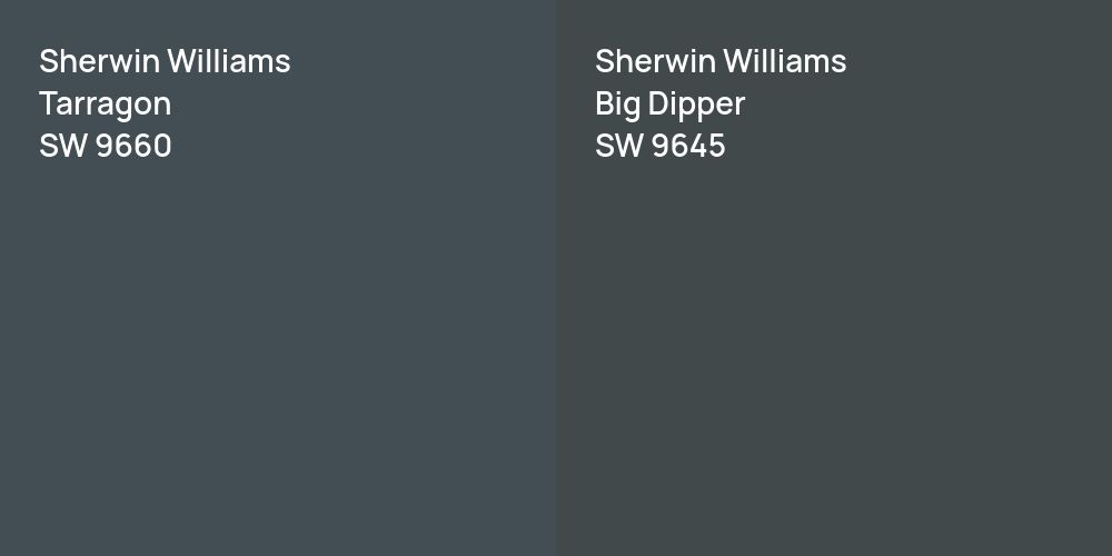 Sherwin Williams Tarragon vs. Sherwin Williams Big Dipper