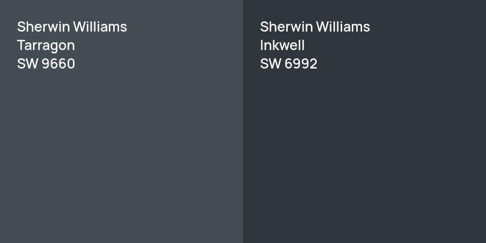 Sherwin Williams Tarragon vs. Sherwin Williams Inkwell