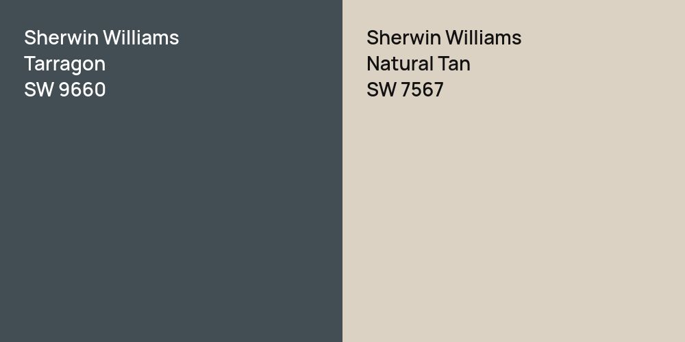 Sherwin Williams Tarragon vs. Sherwin Williams Natural Tan