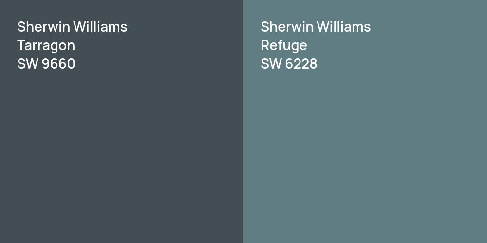 Sherwin Williams Tarragon vs. Sherwin Williams Refuge