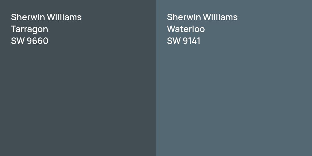 Sherwin Williams Tarragon vs. Sherwin Williams Waterloo