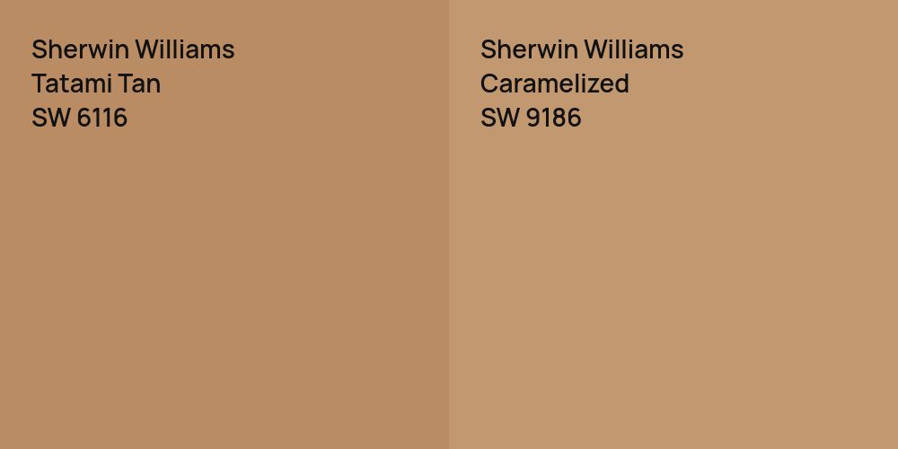 Sherwin Williams Tatami Tan vs. Sherwin Williams Caramelized