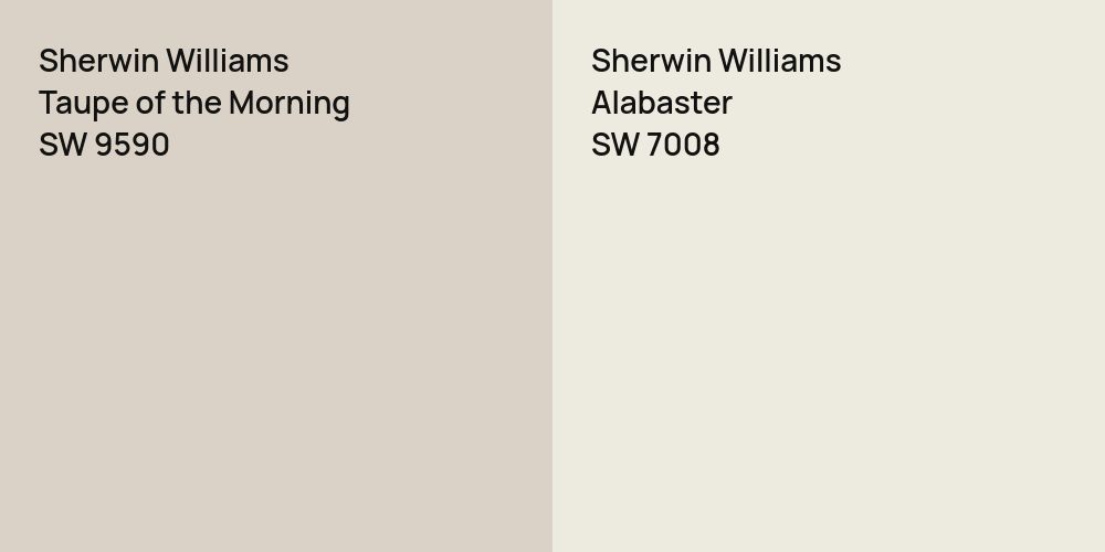 Sherwin Williams Taupe of the Morning vs. Sherwin Williams Alabaster