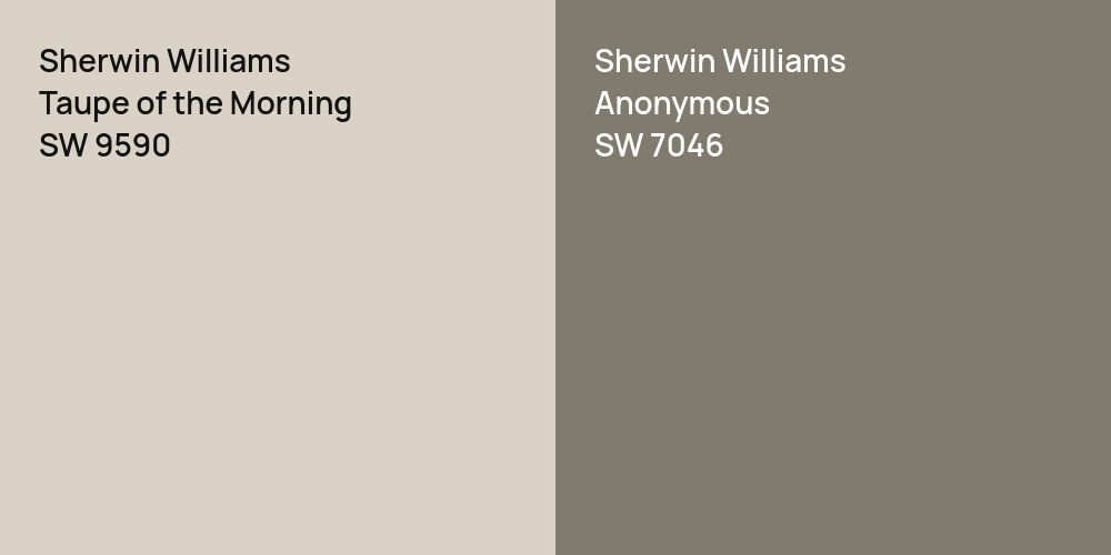 Sherwin Williams Taupe of the Morning vs. Sherwin Williams Anonymous