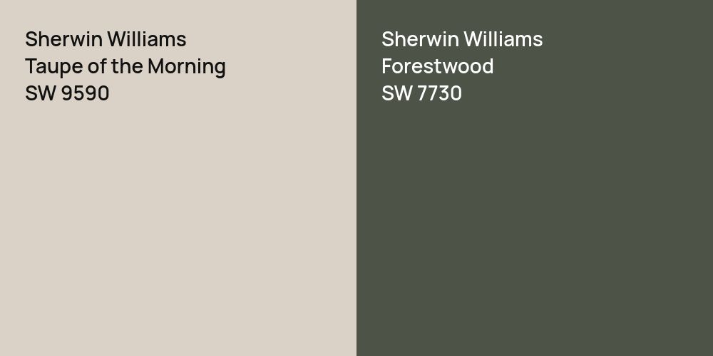 Sherwin Williams Taupe of the Morning vs. Sherwin Williams Forestwood