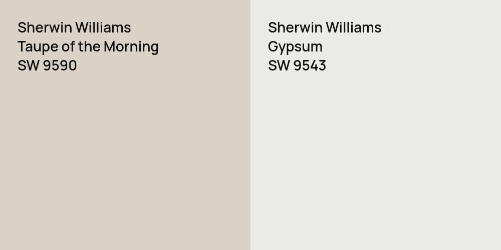 Sherwin Williams Taupe of the Morning vs. Sherwin Williams Gypsum