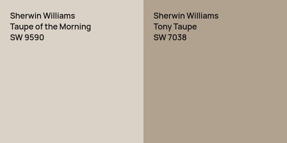 Sherwin Williams Taupe of the Morning vs. Sherwin Williams Tony Taupe