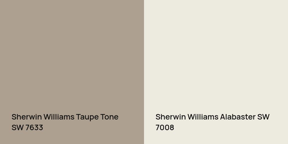 Sherwin Williams Taupe Tone vs. Sherwin Williams Alabaster