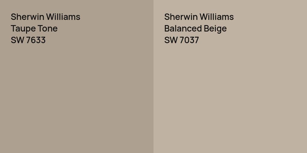 Sherwin Williams Taupe Tone vs. Sherwin Williams Balanced Beige