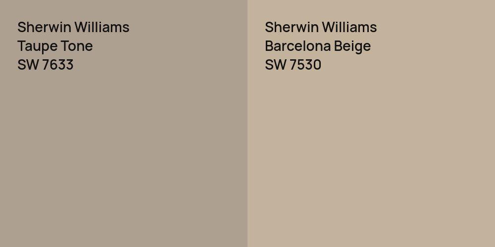 Sherwin Williams Taupe Tone vs. Sherwin Williams Barcelona Beige