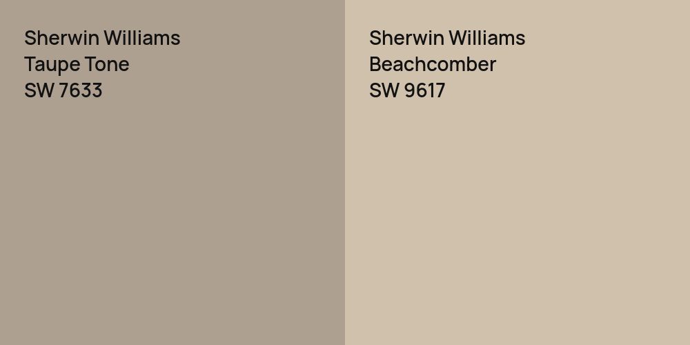 Sherwin Williams Taupe Tone vs. Sherwin Williams Beachcomber