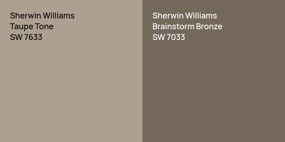 Sherwin Williams Taupe Tone vs. Sherwin Williams Brainstorm Bronze