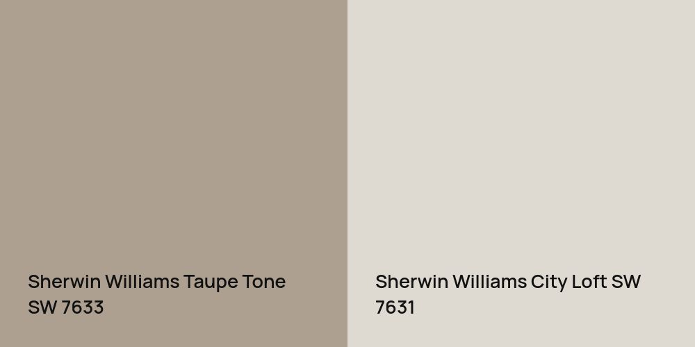 Sherwin Williams Taupe Tone vs. Sherwin Williams City Loft