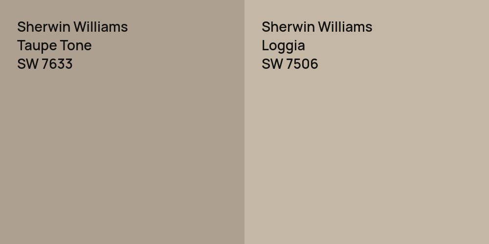 Sherwin Williams Taupe Tone vs. Sherwin Williams Loggia