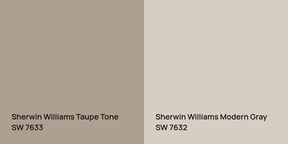 Sherwin Williams Taupe Tone vs. Sherwin Williams Modern Gray