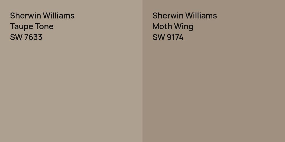 Sherwin Williams Taupe Tone vs. Sherwin Williams Moth Wing