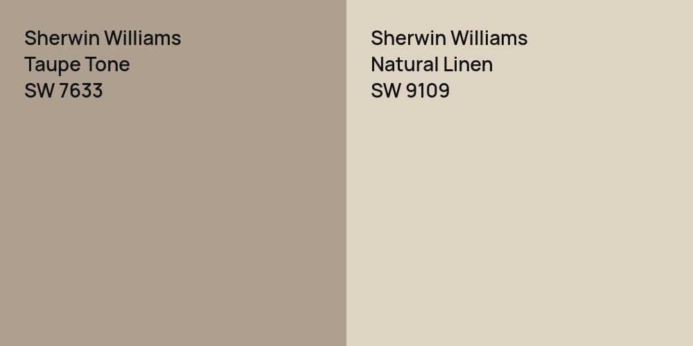 Sherwin Williams Taupe Tone vs. Sherwin Williams Natural Linen