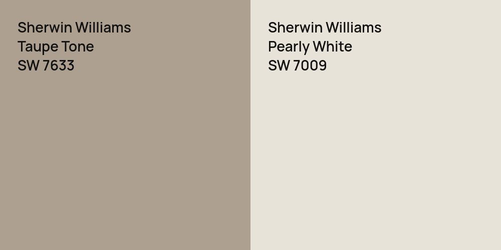 Sherwin Williams Taupe Tone vs. Sherwin Williams Pearly White