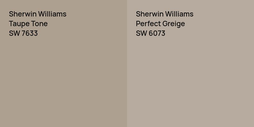 Sherwin Williams Taupe Tone vs. Sherwin Williams Perfect Greige