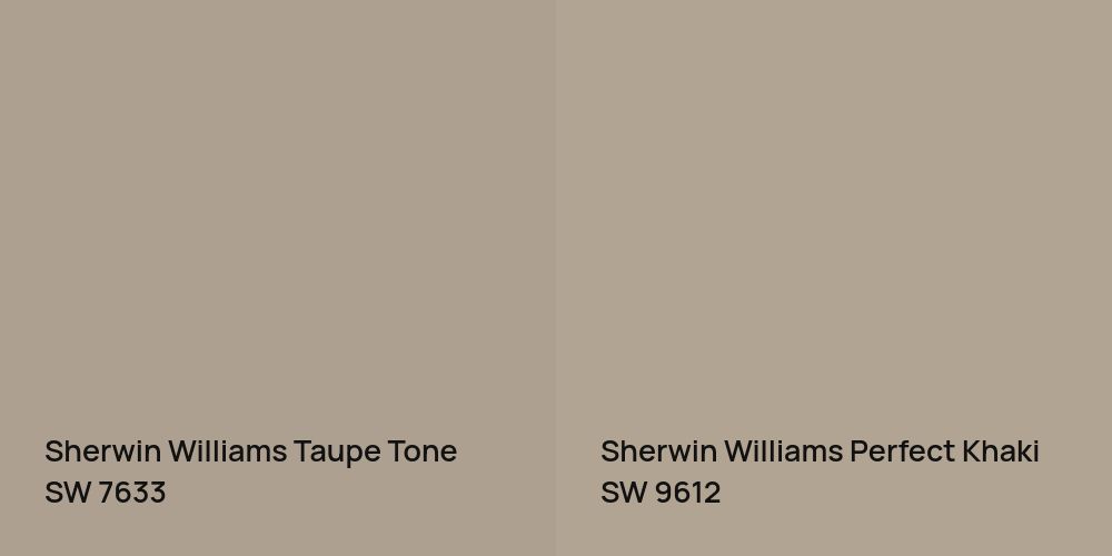 Sherwin Williams Taupe Tone vs. Sherwin Williams Perfect Khaki