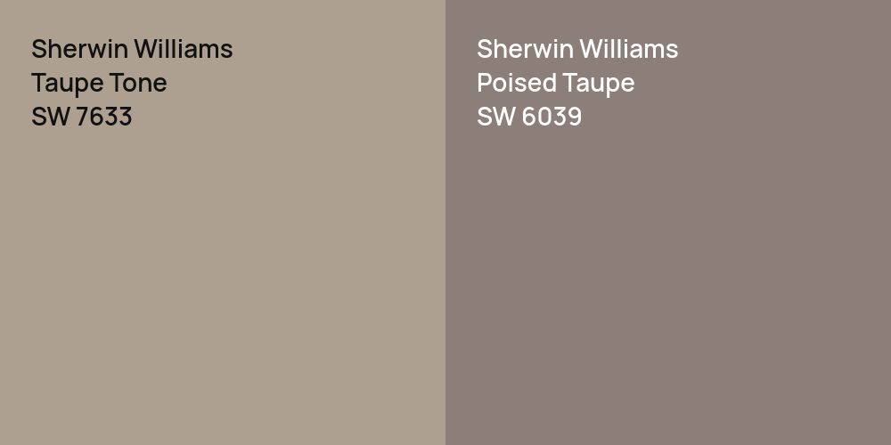 Sherwin Williams Taupe Tone vs. Sherwin Williams Poised Taupe