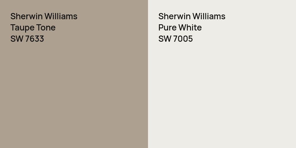 Sherwin Williams Taupe Tone vs. Sherwin Williams Pure White