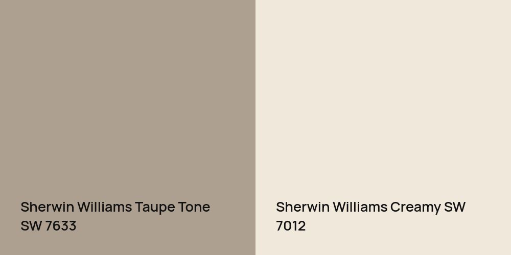 Sherwin Williams Taupe Tone vs. Sherwin Williams Creamy