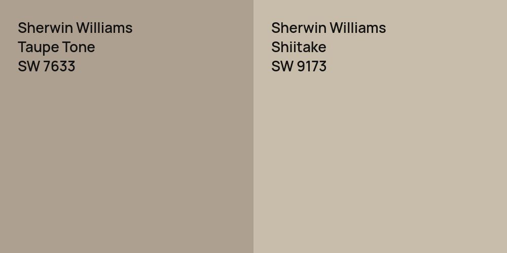 Sherwin Williams Taupe Tone vs. Sherwin Williams Shiitake